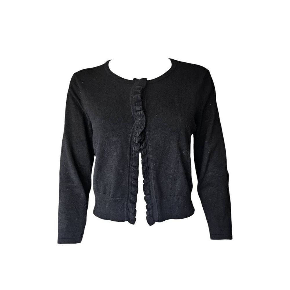 goth open-front ruffle cardigan